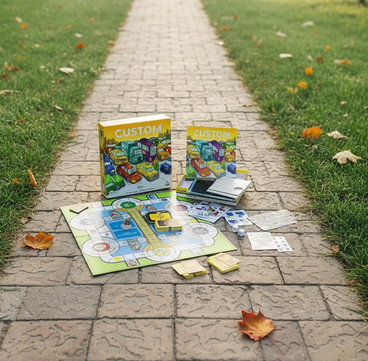 Custom Board Game Set Recyclable Paper Box Packaging for Family Party Strategy Game