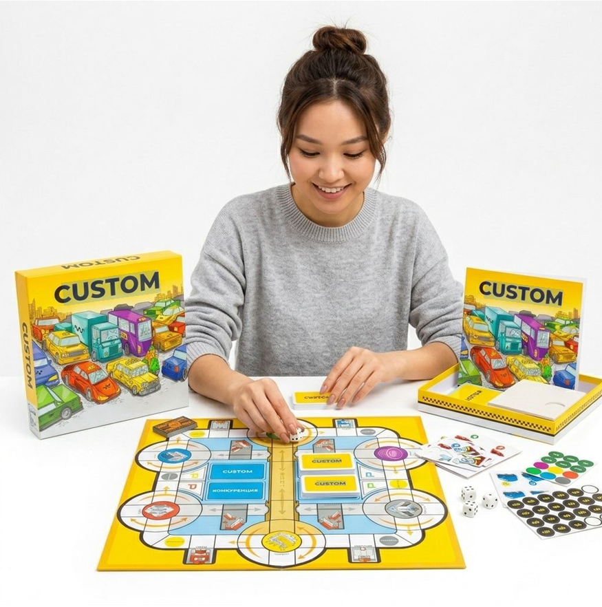 Custom Eco-Friendly Paper City Strategy Board Game Economic Turn Based Printed Cards Tokens Custom Packaging Family Education