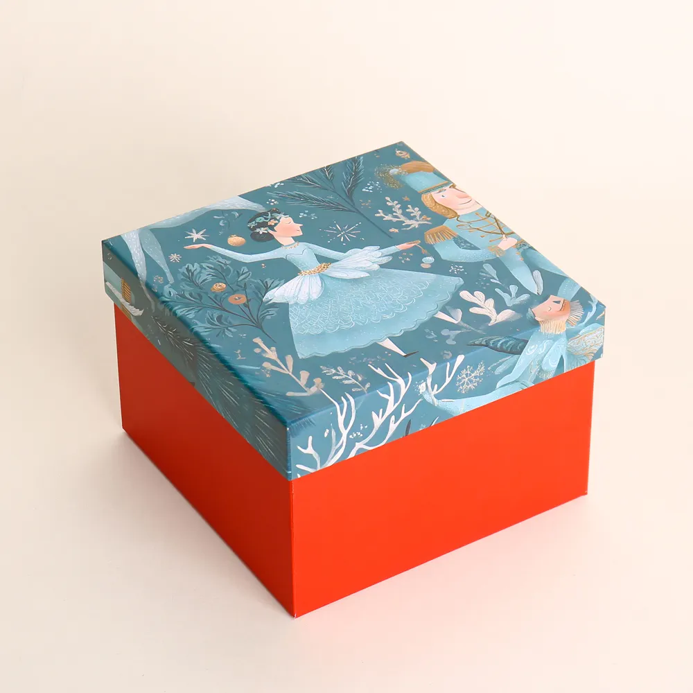 Christmas Nutcracker Illustration Rigid Lid and Base Gift Box
