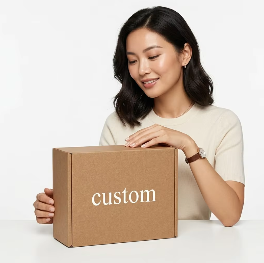 Corrugated Mailer Box Offset Printing Stamping Brown Kraft Paper Shipping Box