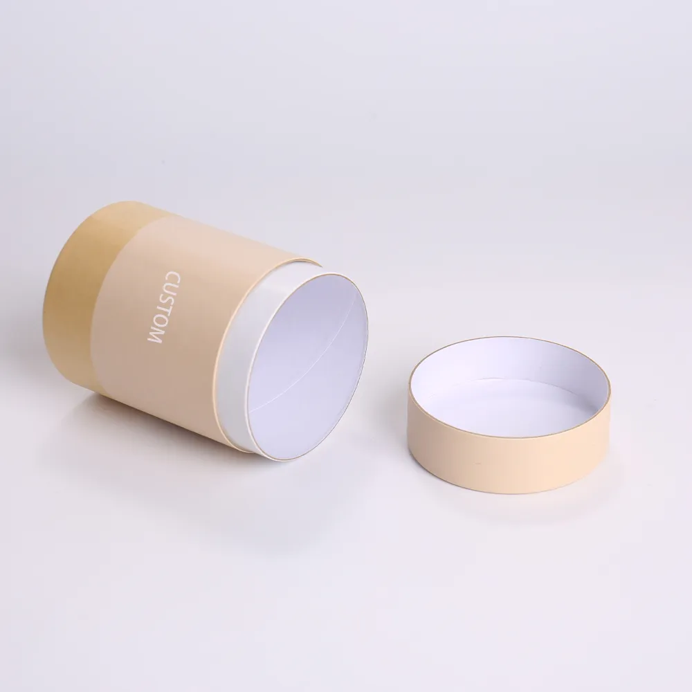 Customizable Two-Tone Cylindrical Paper Tube Packaging