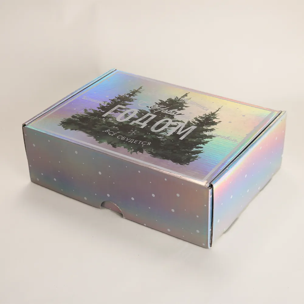 Holographic Christmas Mailer Box