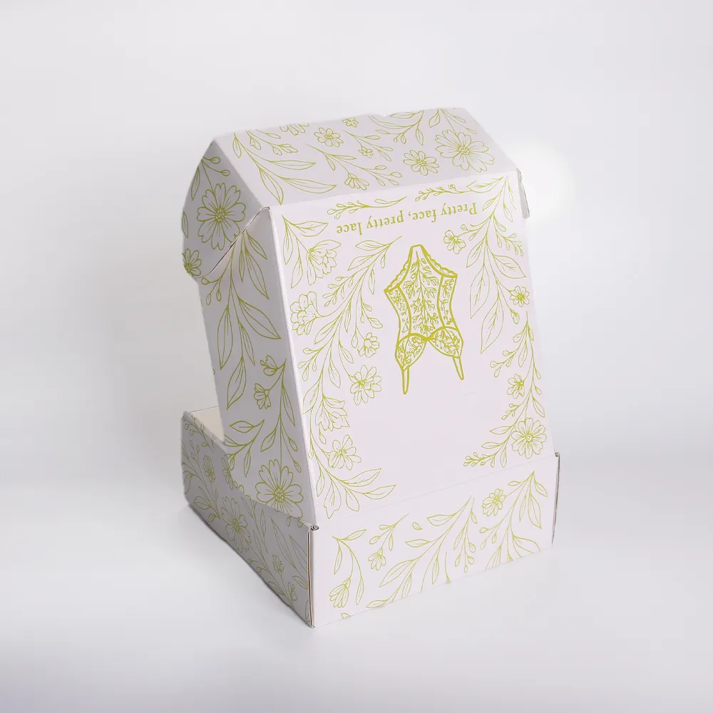 Lingerie Themed Floral Print Corrugated Mailer Box