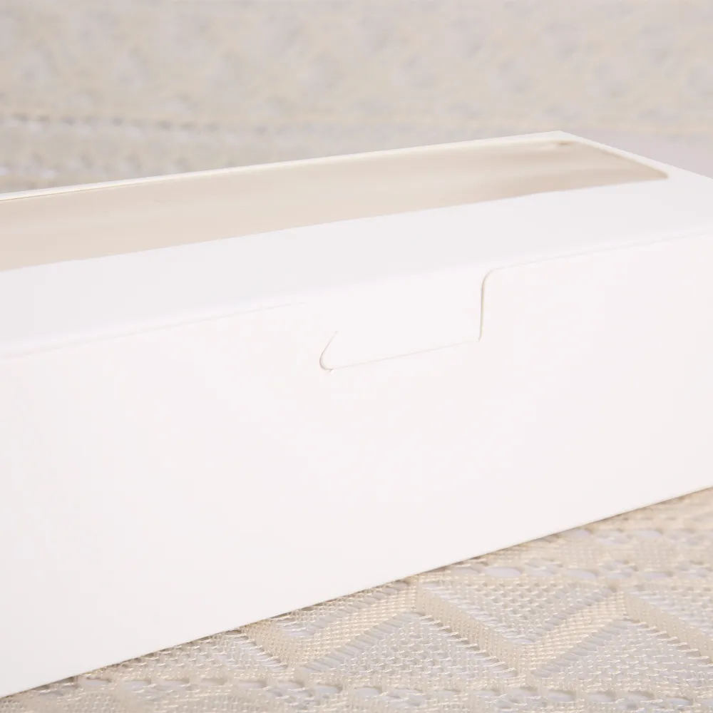 White Rectangular Tuck-End Box with Top Window