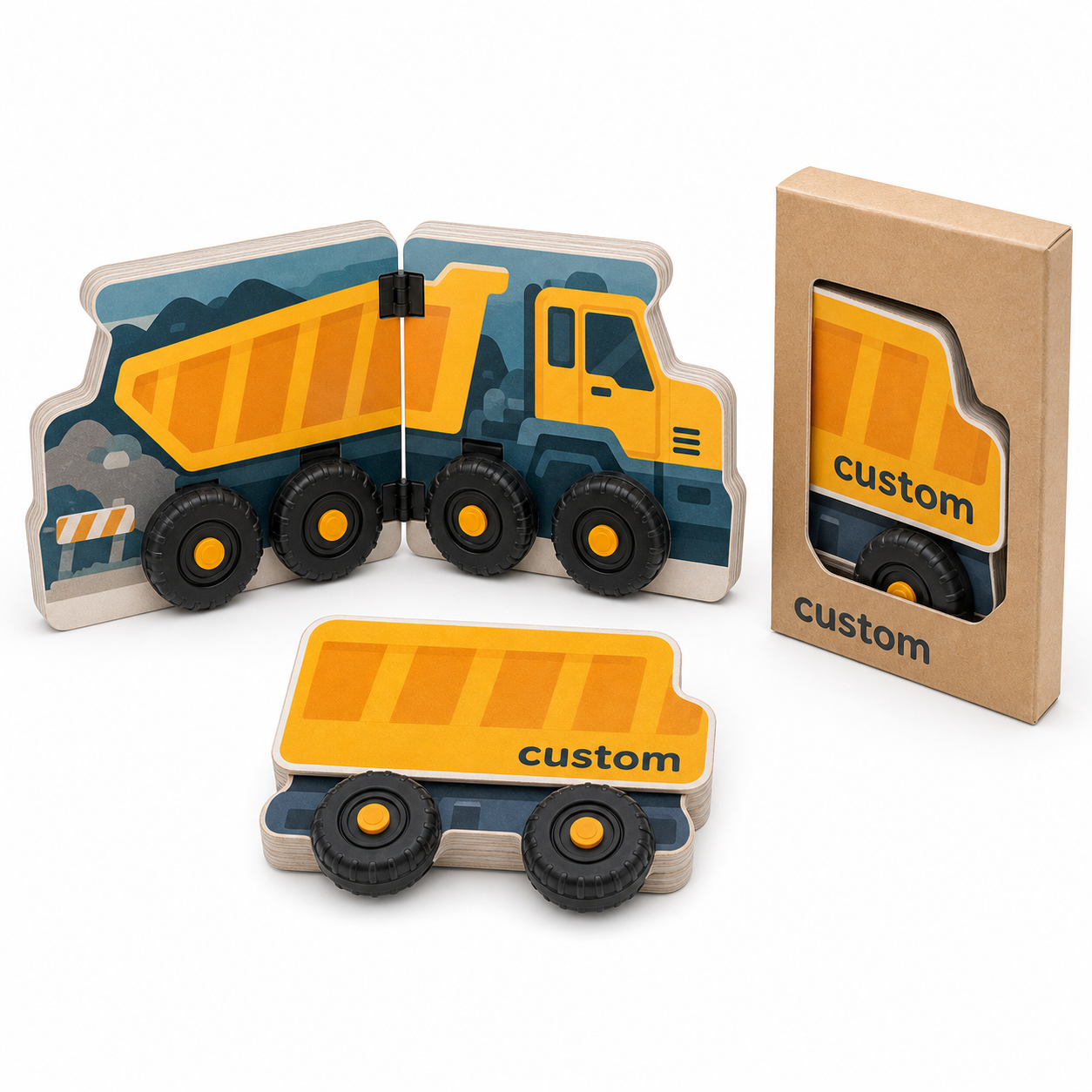 Custom Wheeled Construction Board Book for Children's Programs